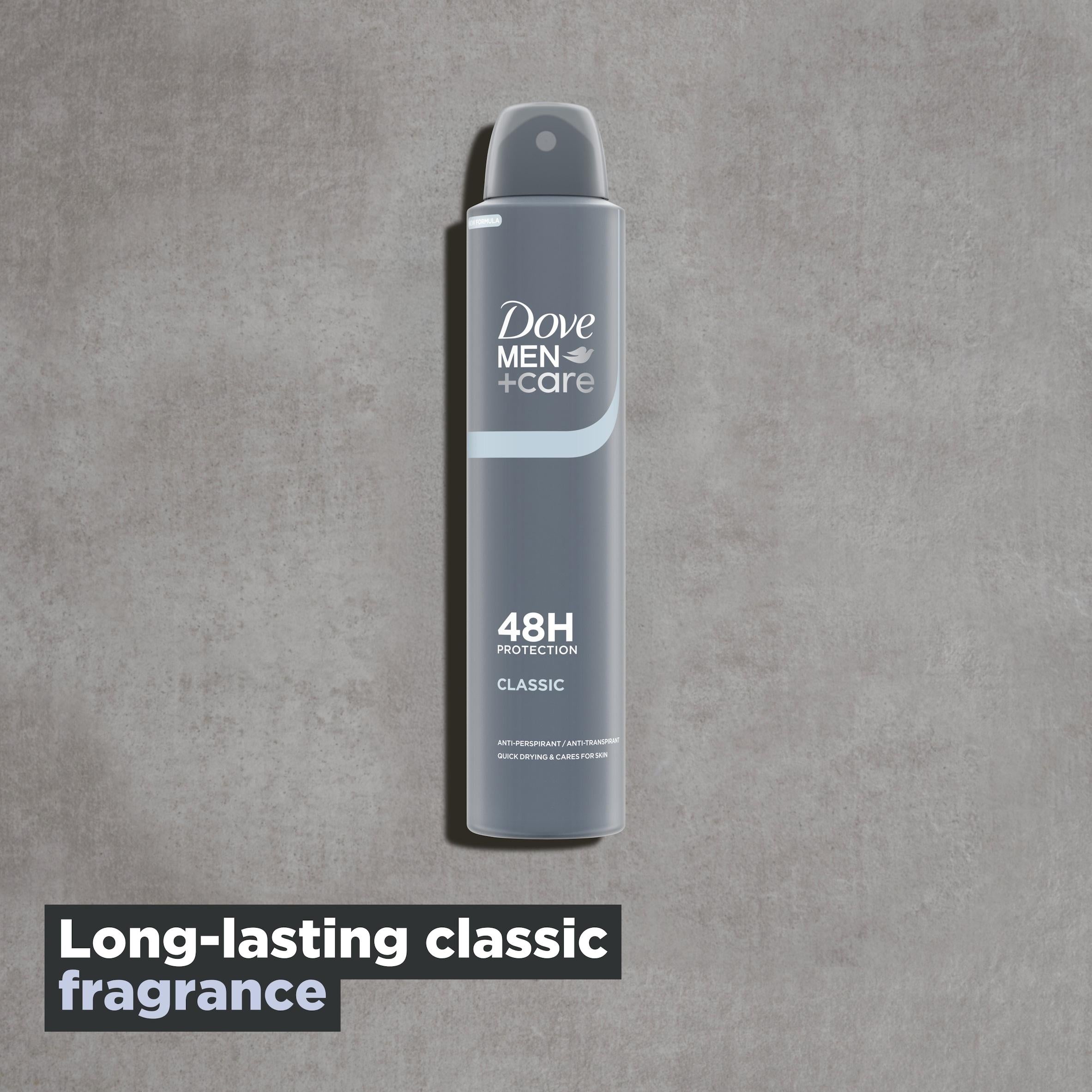 Dove Men+Care Classic aerosol deodorant 200ml, UK version