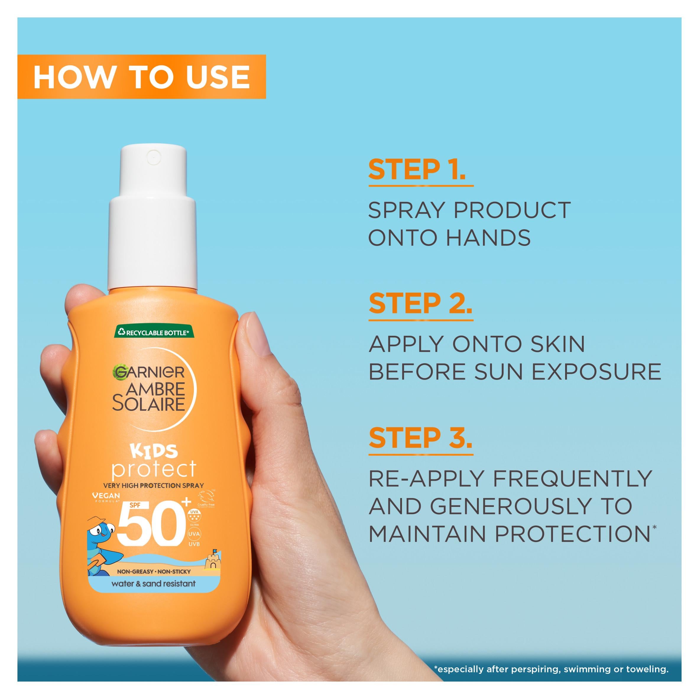 Garnier kids sun protection spray 150ml SPF50+, UK version
