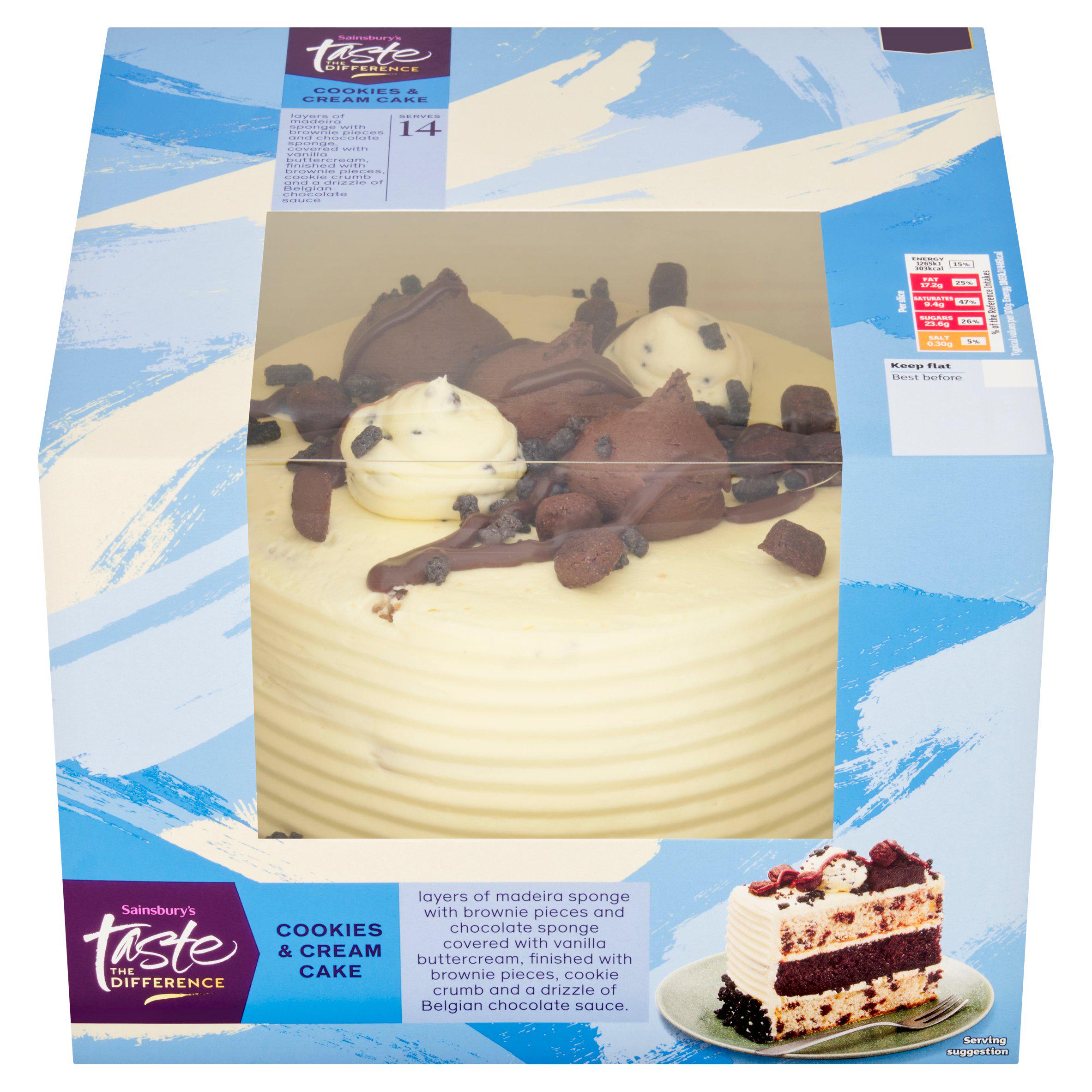 Sainsbury's Cookies and Cream Cake 950g (British brand)
