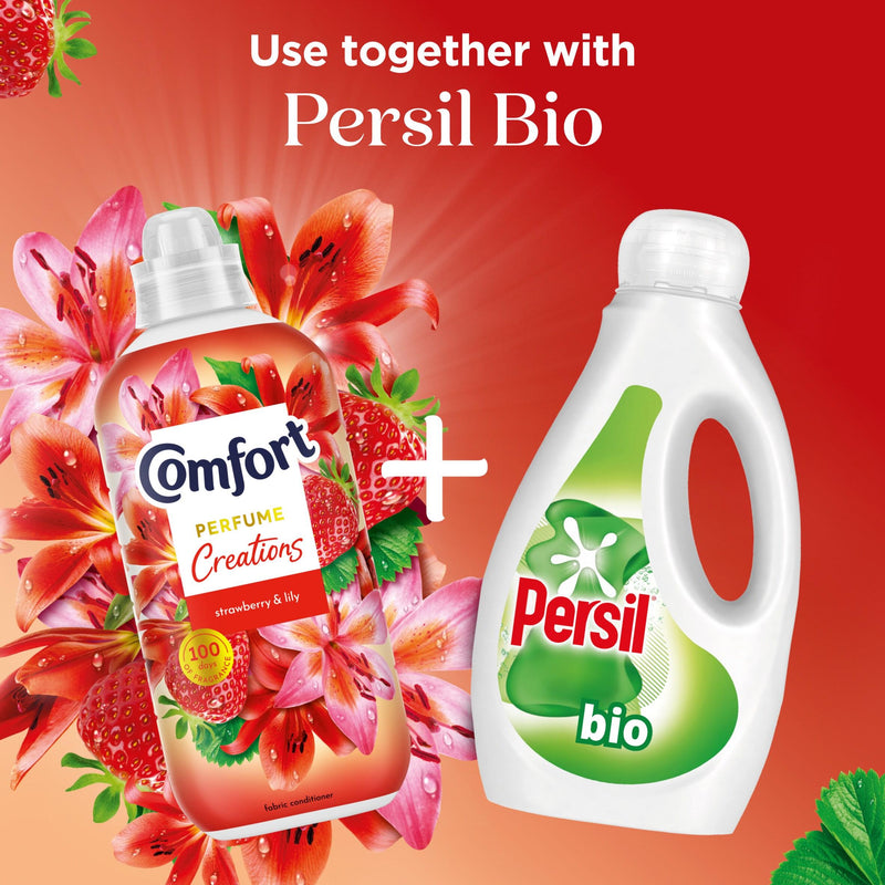 Comfort fabric conditioner Strawberry and Lily 900ml, imported from the UK