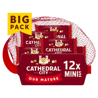 Sainsburys Cathedral City Mini Mature Cheddar Cheese 12 x 20g- Buy online at McGrocer