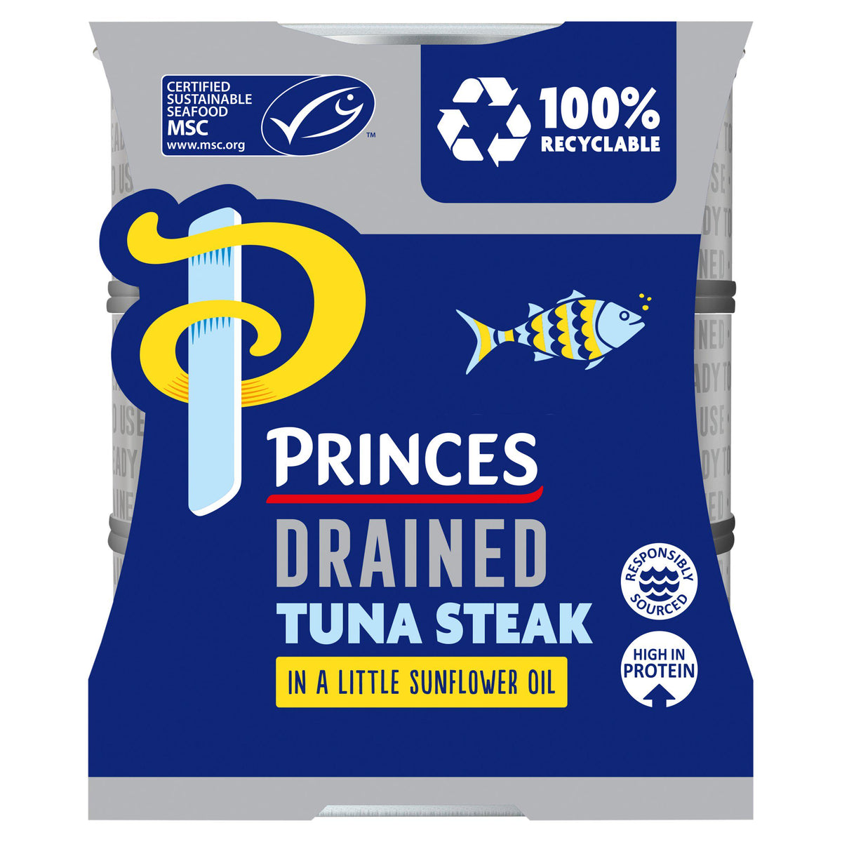 Princes tuna steak in sunflower oil 3x110g, imported from the UK