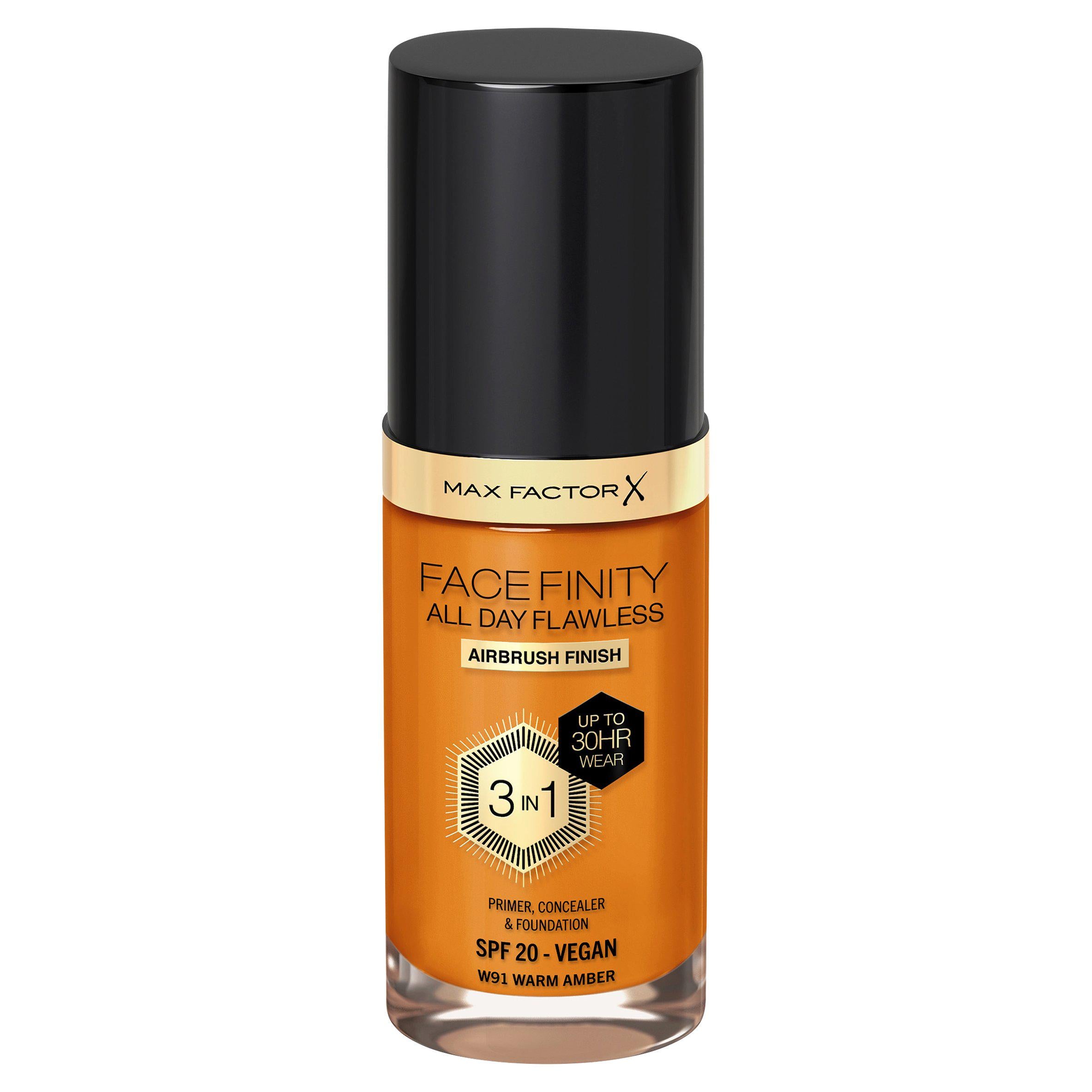 Max Factor foundation 91 Warm Amber 30ml - British product