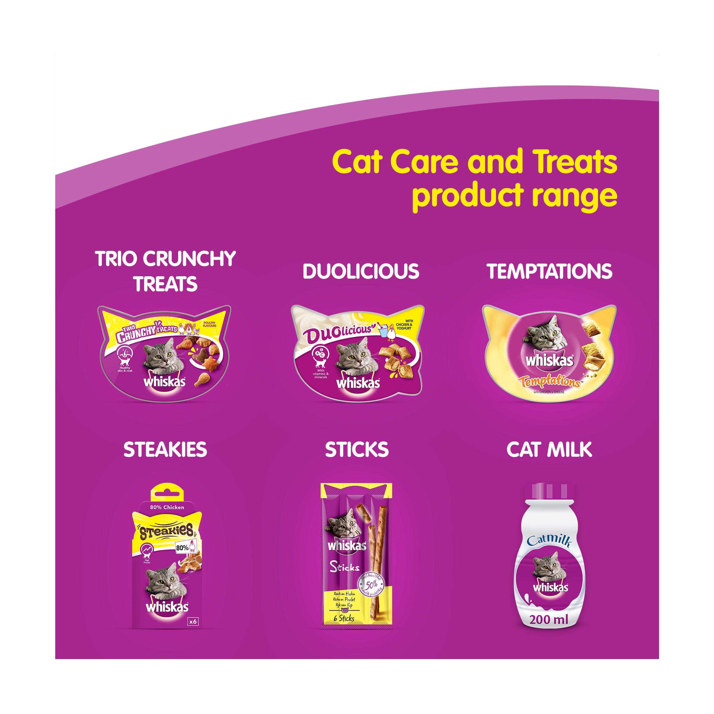 Whiskas kitten cat milk bottle 3x200ml, imported from the UK