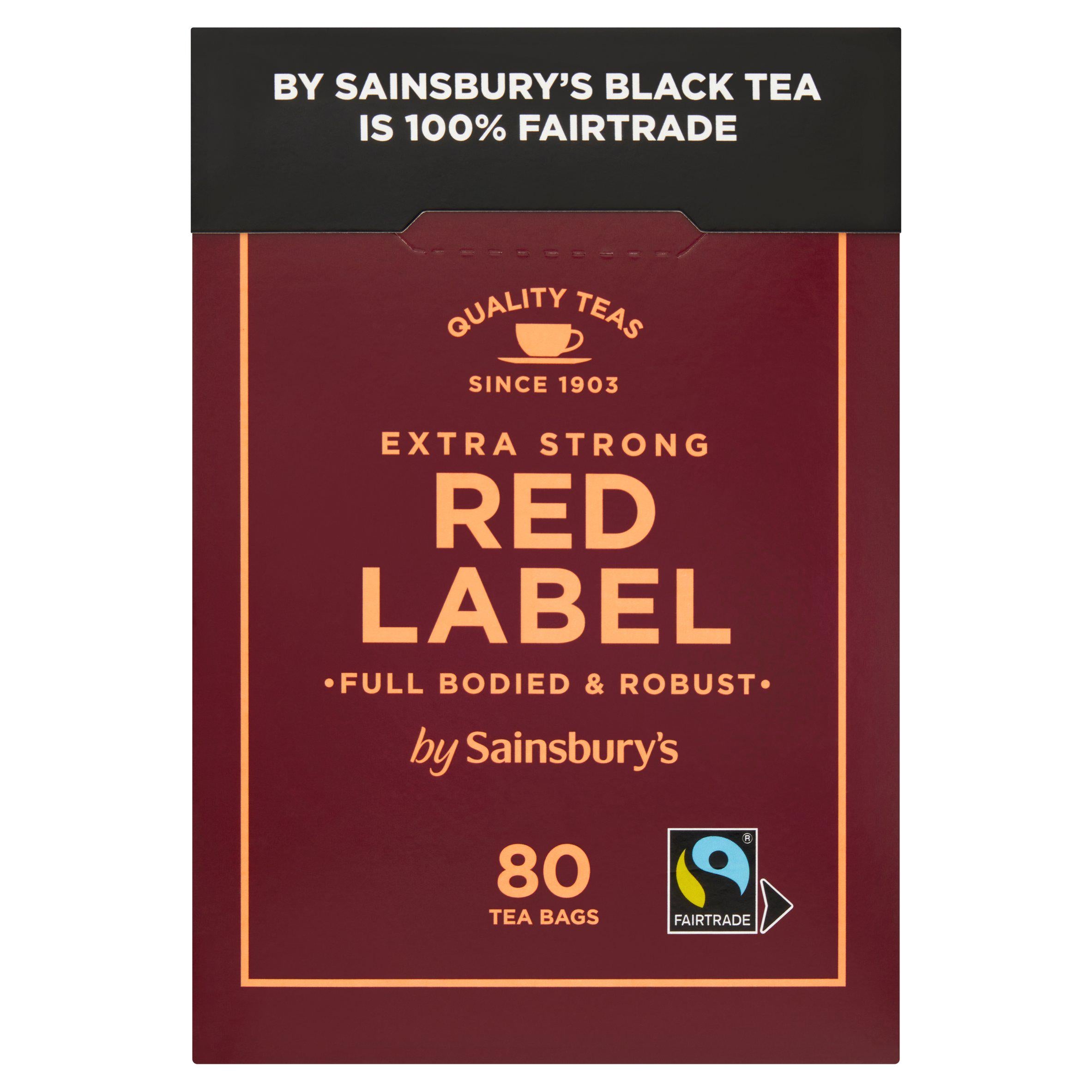 Sainsbury's Extra Strong Red Label tea bags 250g - British product