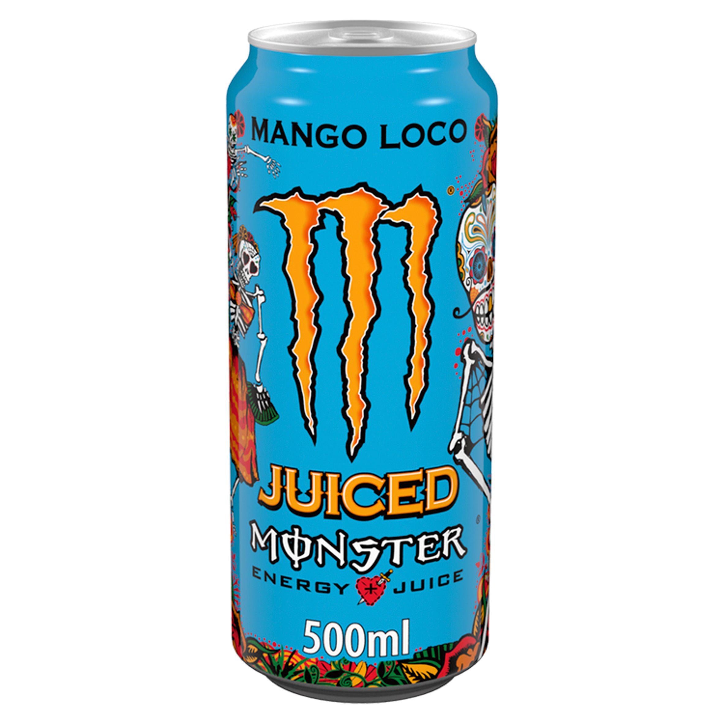 Monster energy drink Mango Loco 500ml, imported from the UK