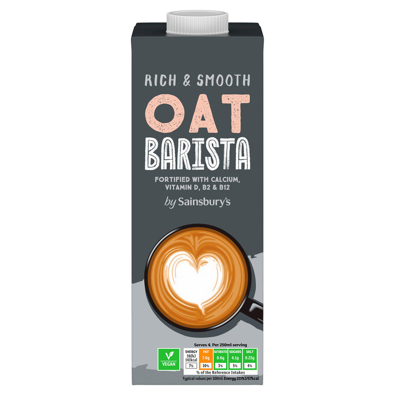 Sainsbury's oat barista milk 1L - British product