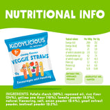 Kiddylicious Cheesy Veggie Straws baby snacks 4x12g (British brand)