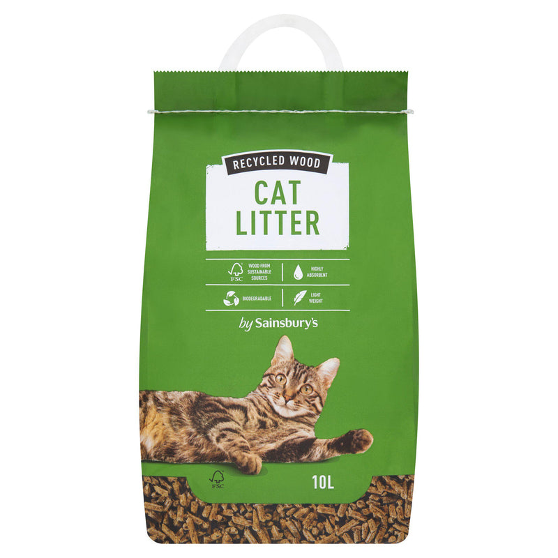 Sainsbury's recycled FSC wood cat litter 10L, UK version