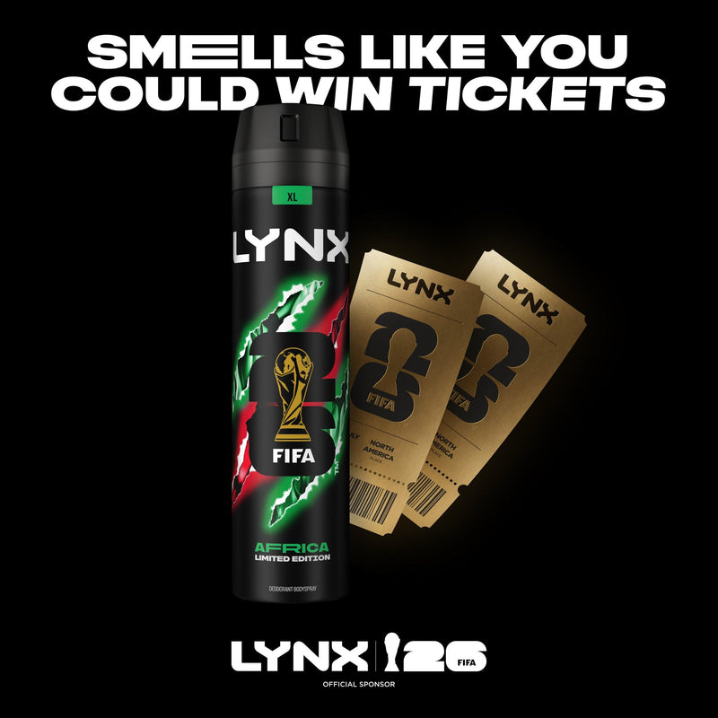 Lynx aerosol deodorant body spray Africa 48h 250ml, UK version