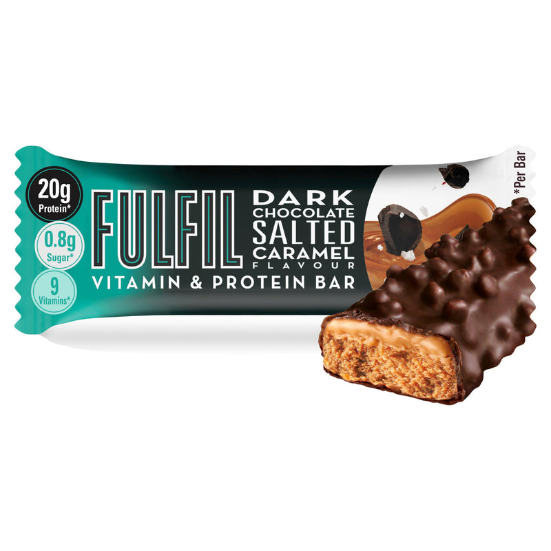 Fulfil Vitamin Protein Bar Dark Chocolate Salted Caramel 55g - British product