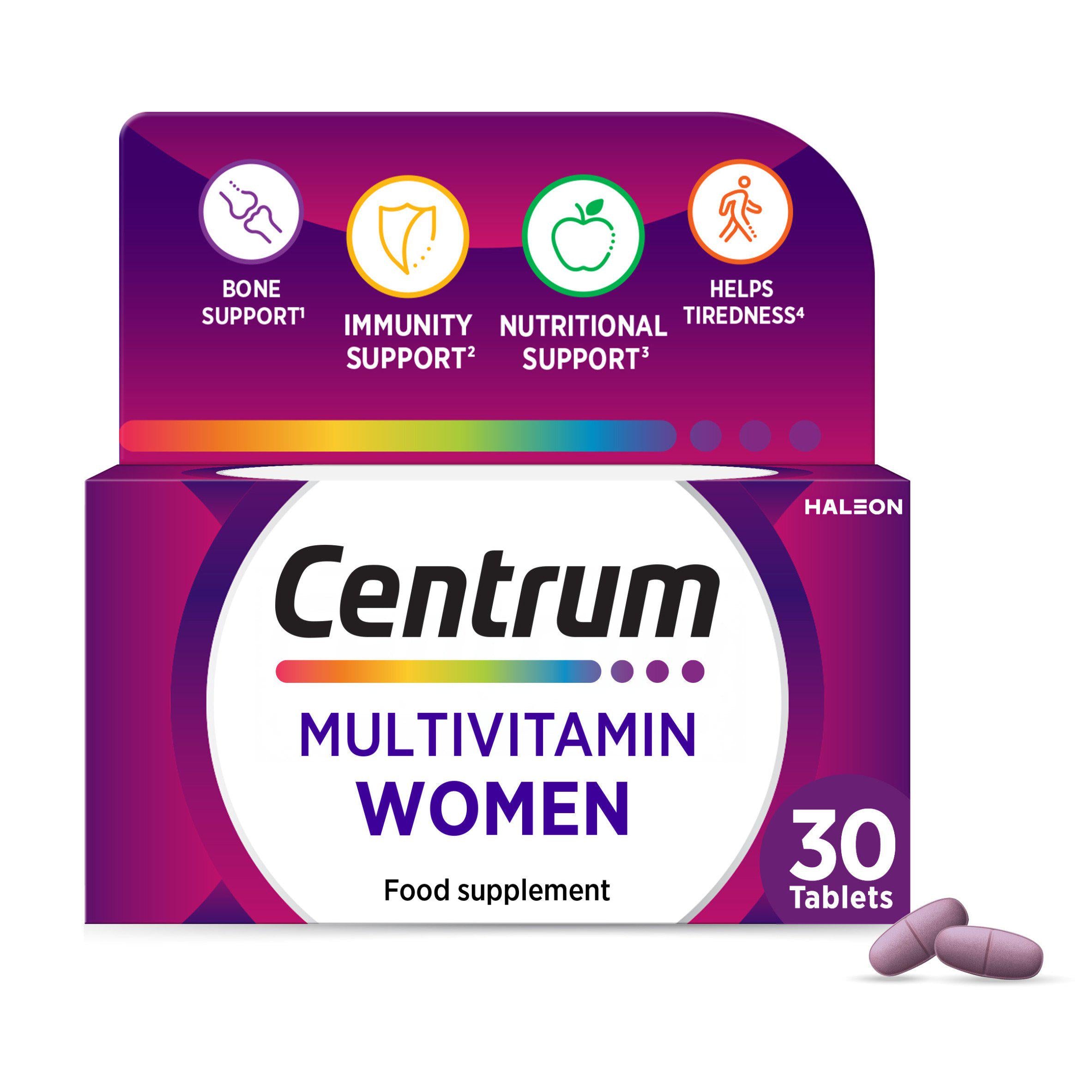 Centrum Women multivitamin tablets 30 pack (British brand)