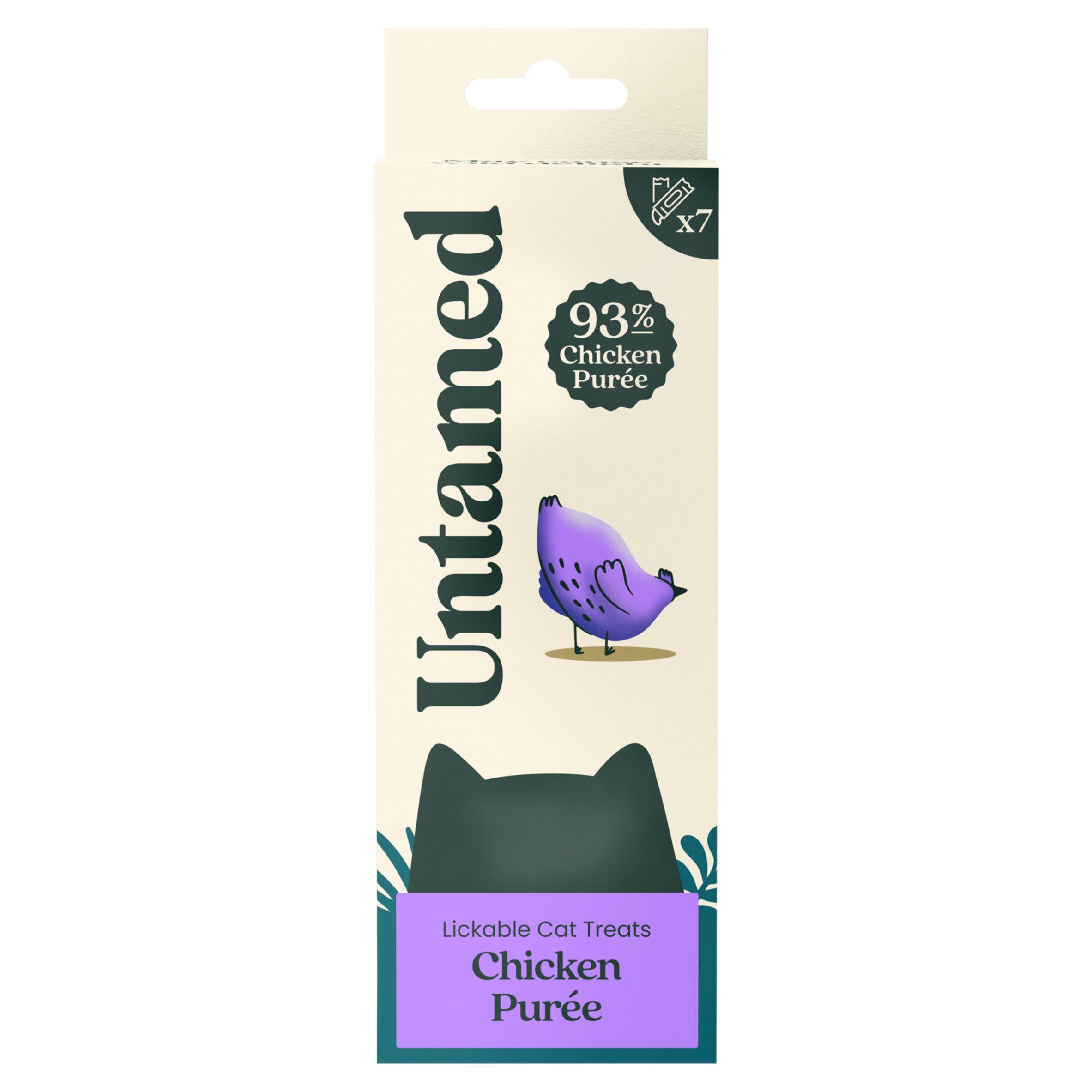 Untamed chicken puree cat treats 7 x 15g, UK version