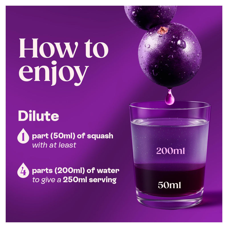 Ribena blackcurrant concentrated squash 850ml - British product
