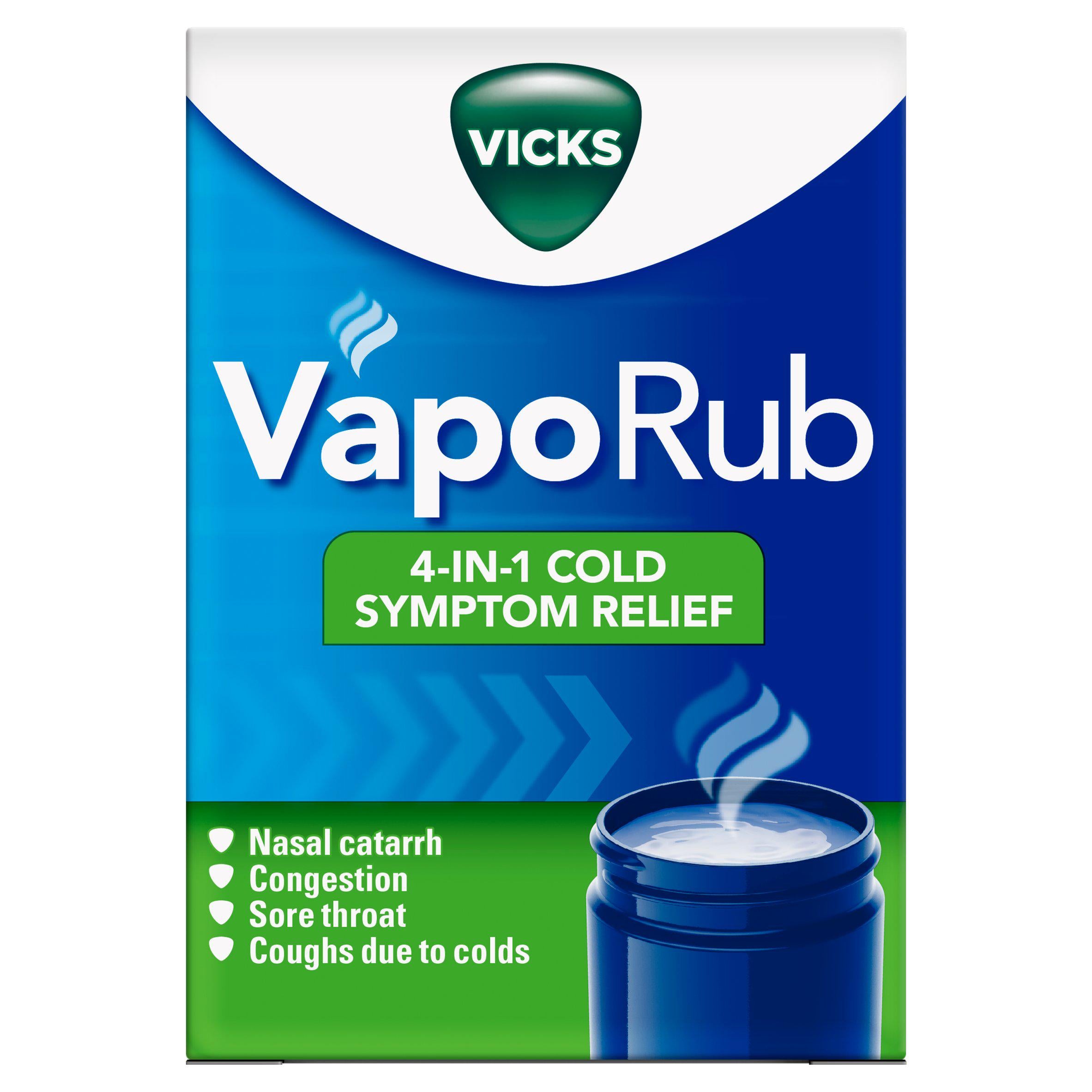 Vicks VapoRub menthol cough relief ointment 100g - British product