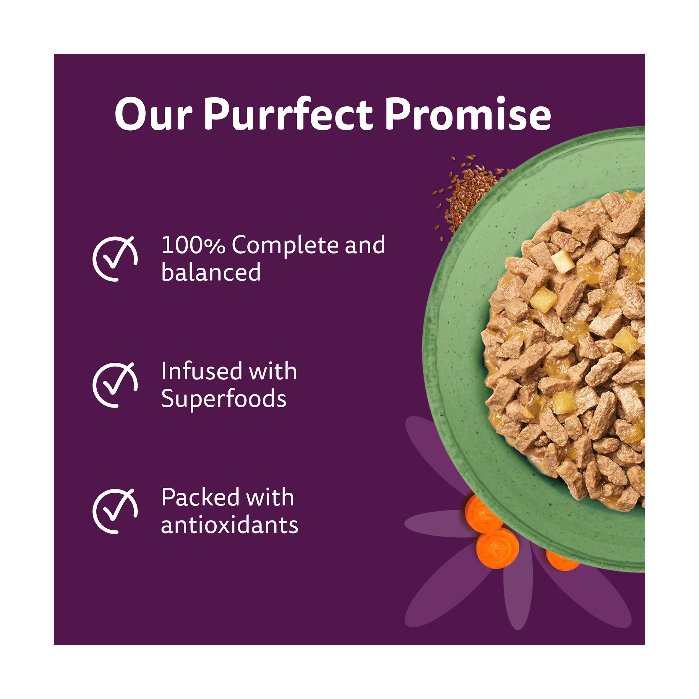Whiskas Superfoods wet cat food pouches 6x50g mixed selection (British brand)