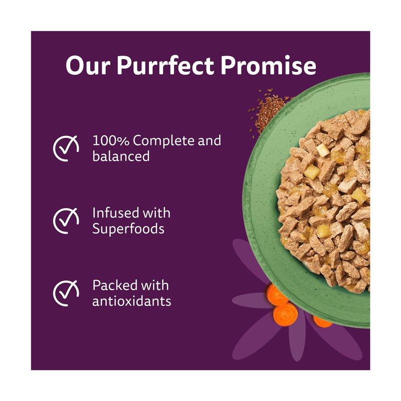 Whiskas Superfoods wet cat food pouches 6x50g mixed selection (British brand)