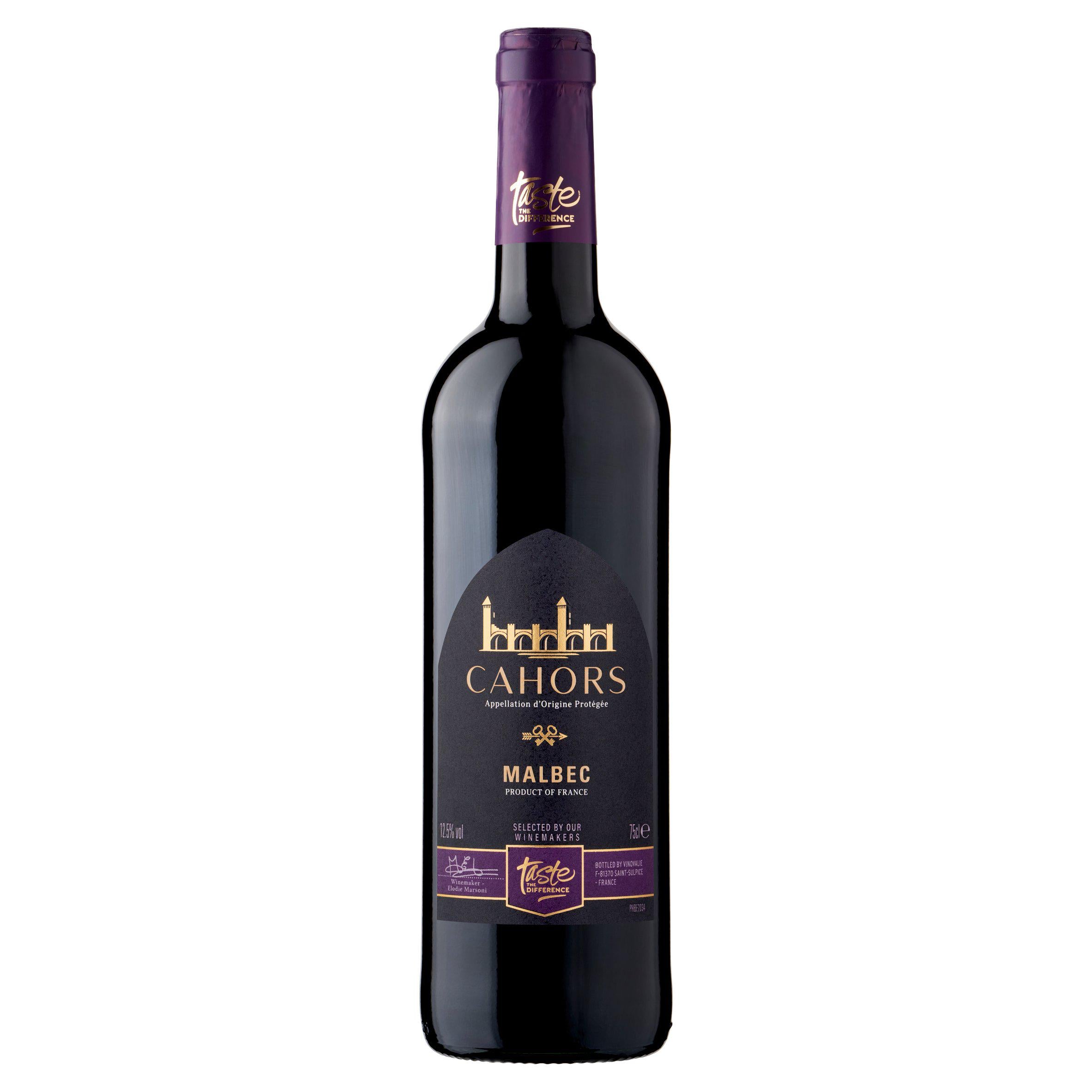 Sainsbury's Taste the Difference Malbec Cahors red wine 75cl, UK version