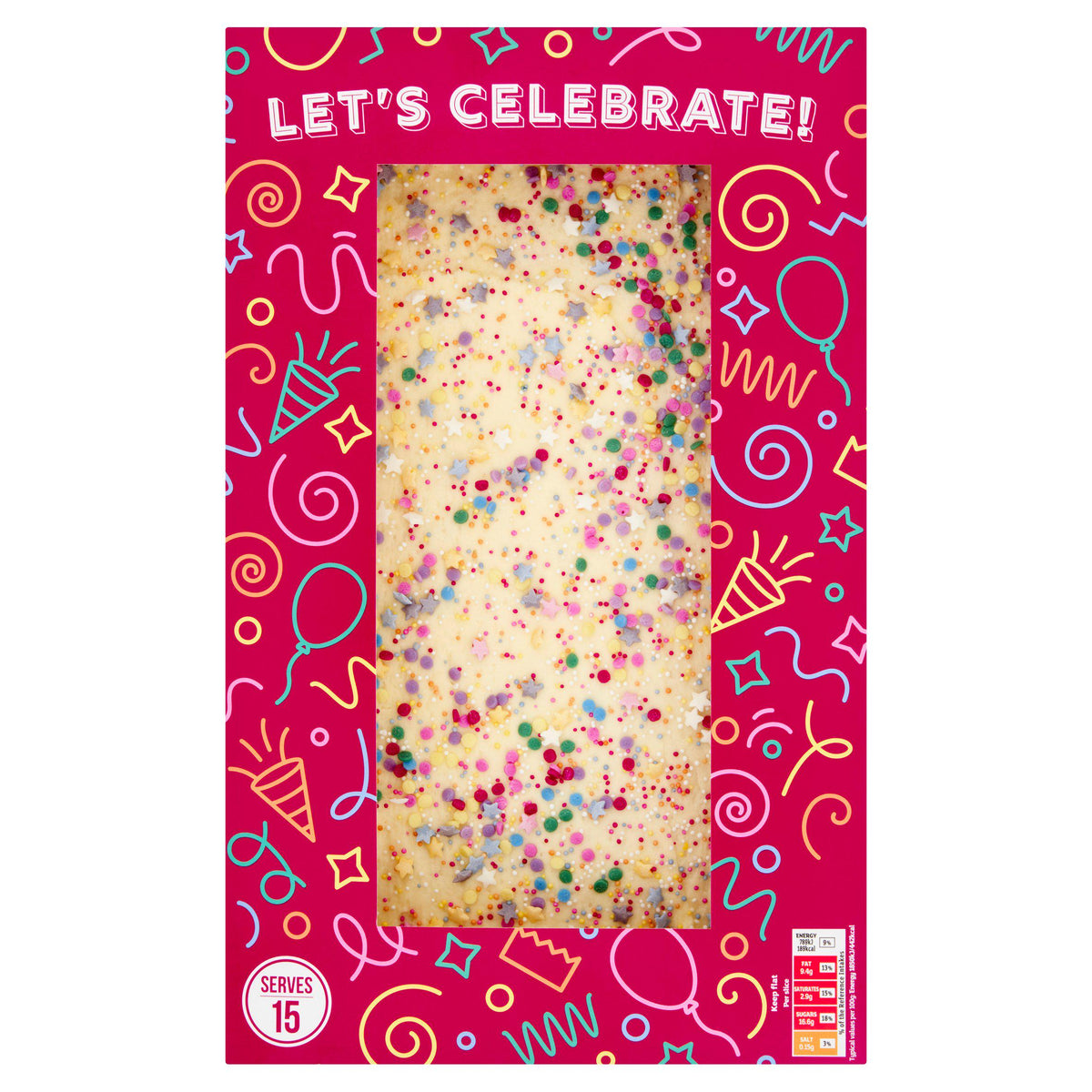 Sainsbury's madeira birthday cake 645g, UK version
