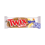 Twix Xtra White chocolate biscuit twin bars 75g, imported from the UK