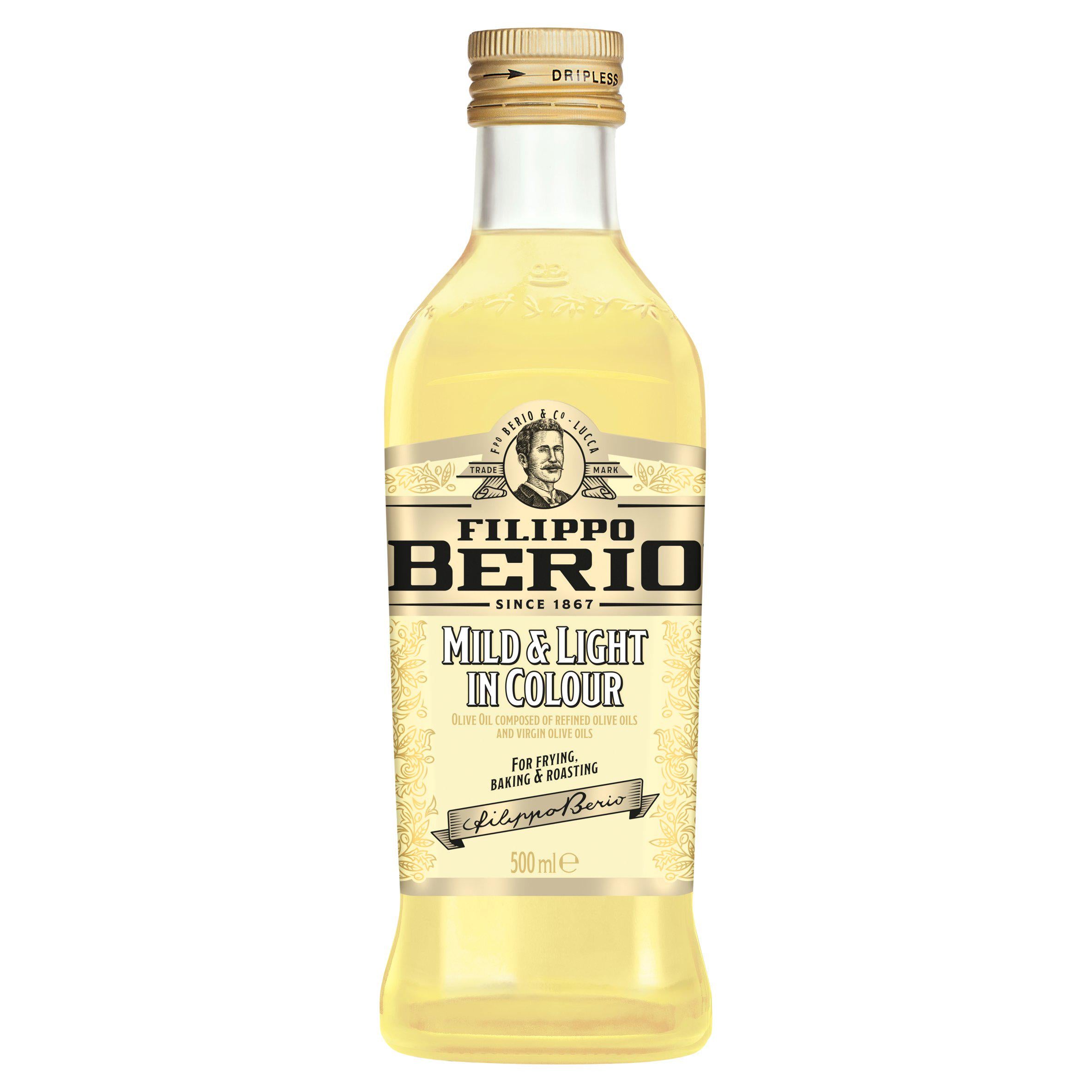Filippo Berio Mild & Light Olive Oil 500ml, imported from the UK