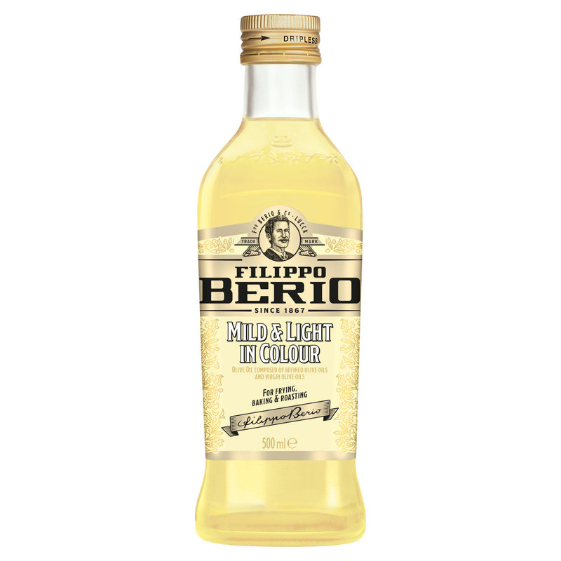 Filippo Berio Mild & Light Olive Oil 500ml, imported from the UK