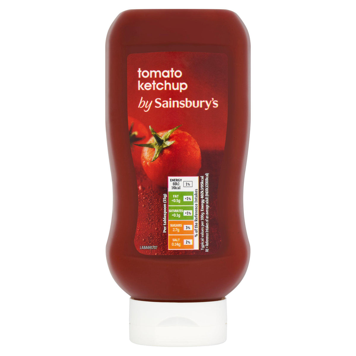 Sainsbury's tomato ketchup sauce 680g bottle, UK version
