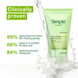 Simple Refreshing Face Wash Gel 150ml, imported from the UK
