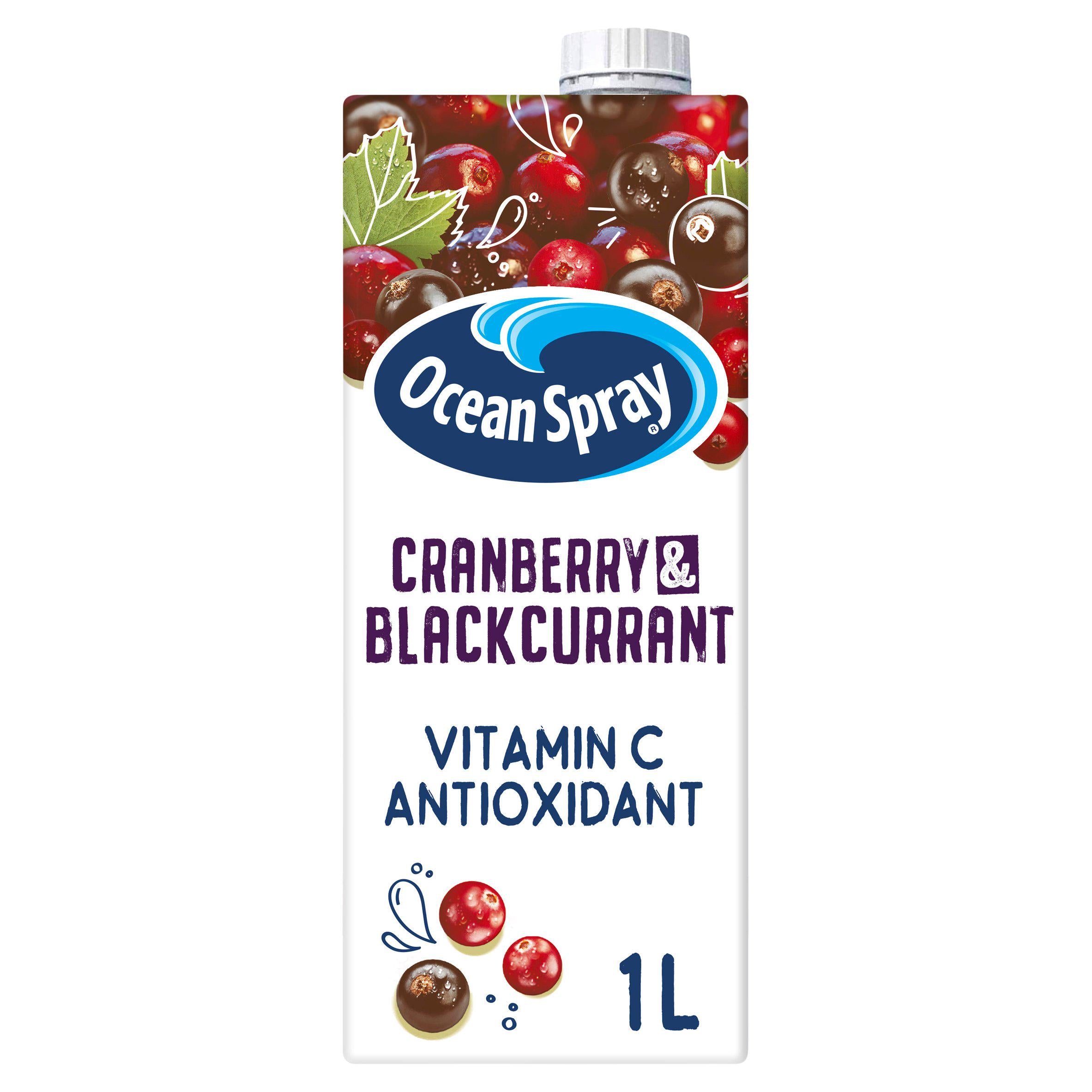 Ocean Spray cranberry blackcurrant juice drink 1L, UK version