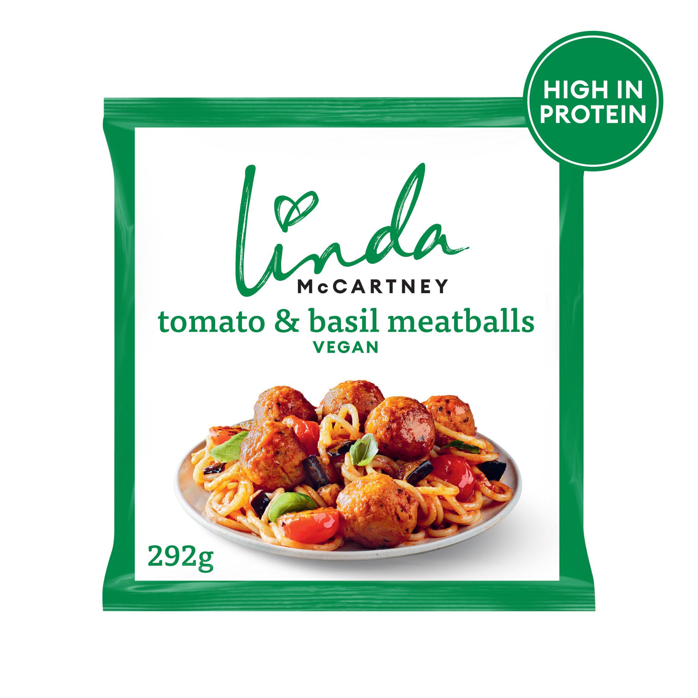 Linda McCartney's vegan tomato and basil meatballs 292g - British product