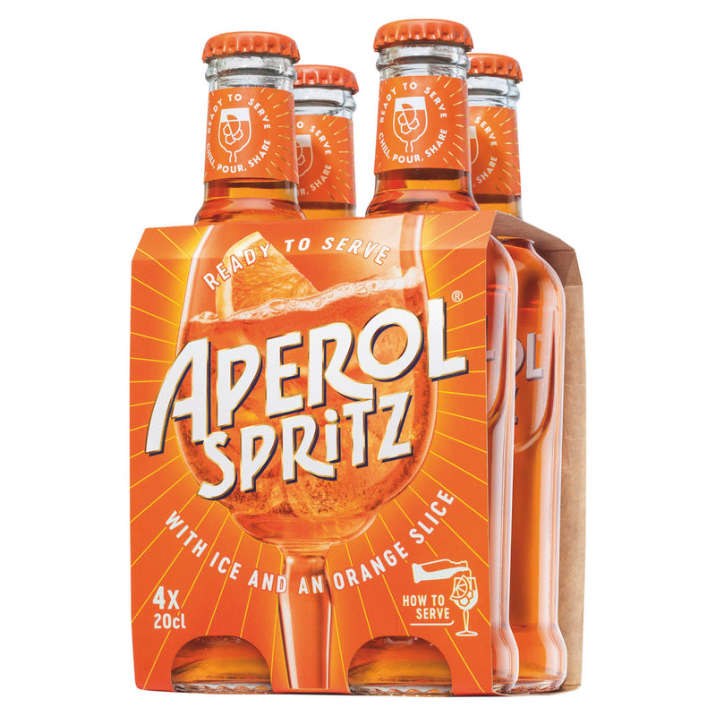 Aperol Aperitivo Drink Ready to Serve 4 x 20cl - British product