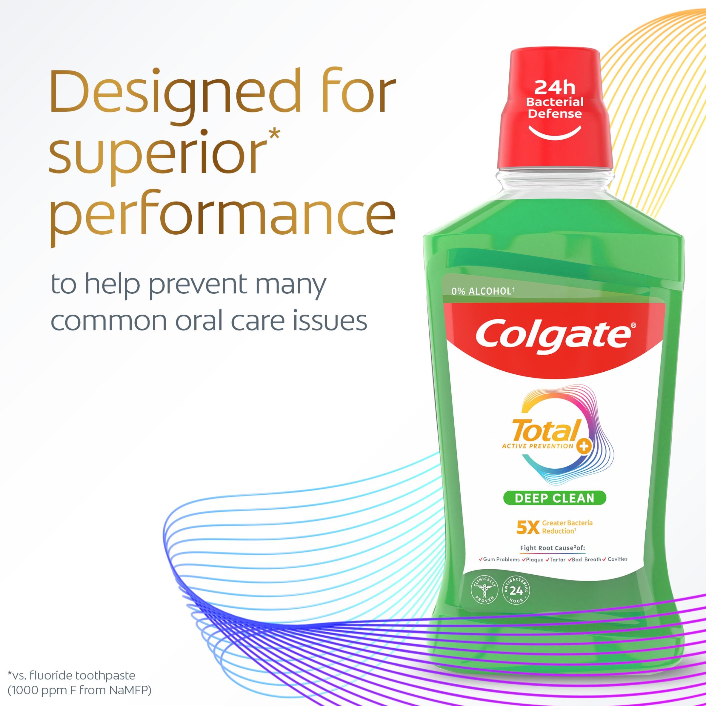 Colgate Total mouthwash alcohol free 500ml (British brand)