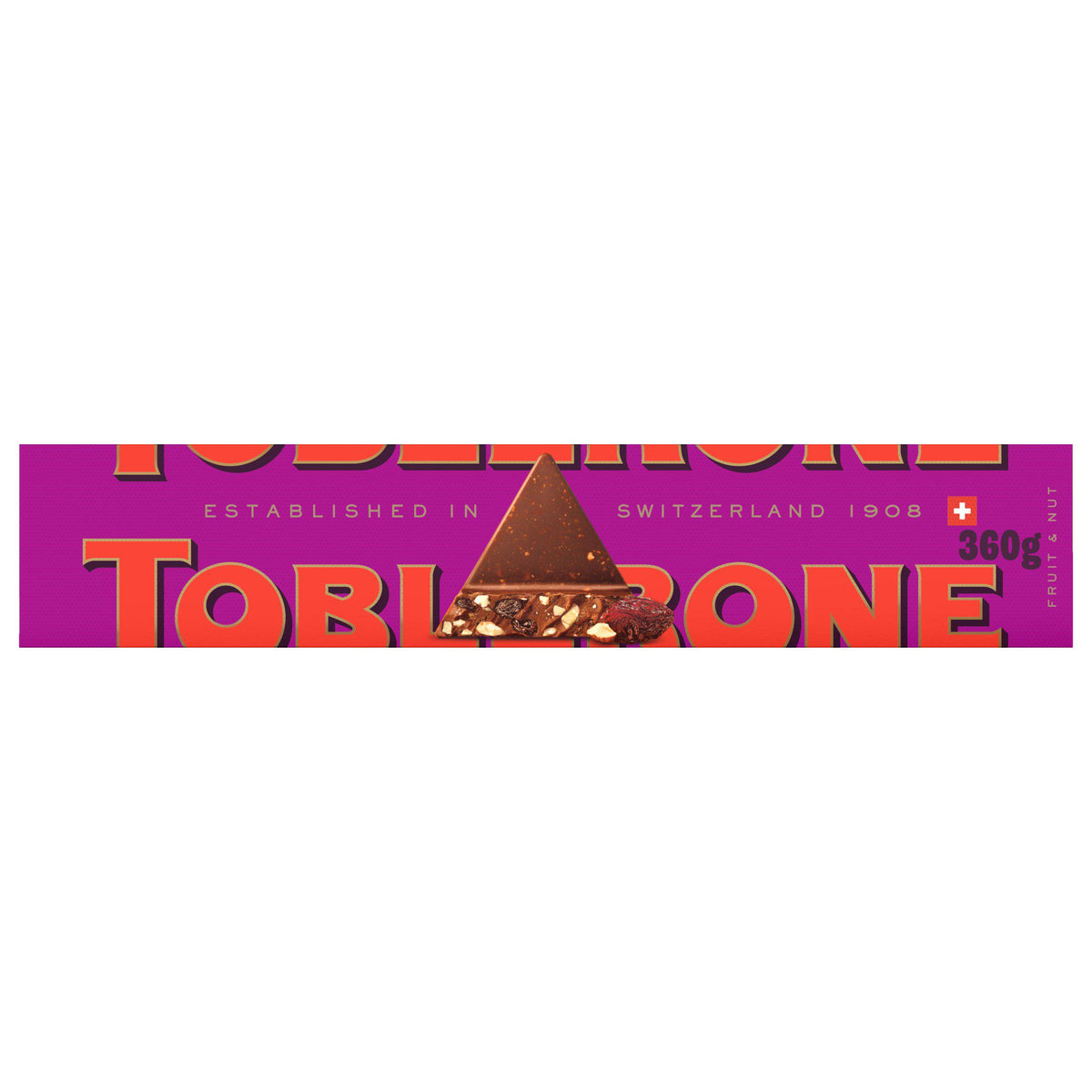 Toblerone fruit and almond milk chocolate 340g (British brand)