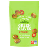 Sainsbury's Pitted Green Olives with Chilli 70g (British brand)