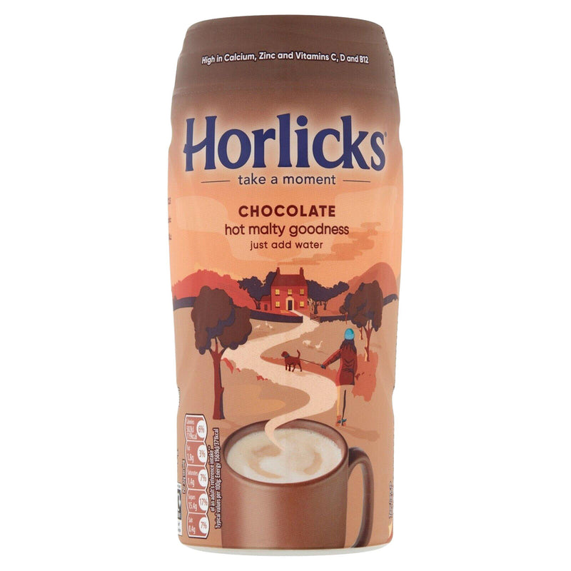 Horlicks chocolate malted drink powder 400g, imported from the UK