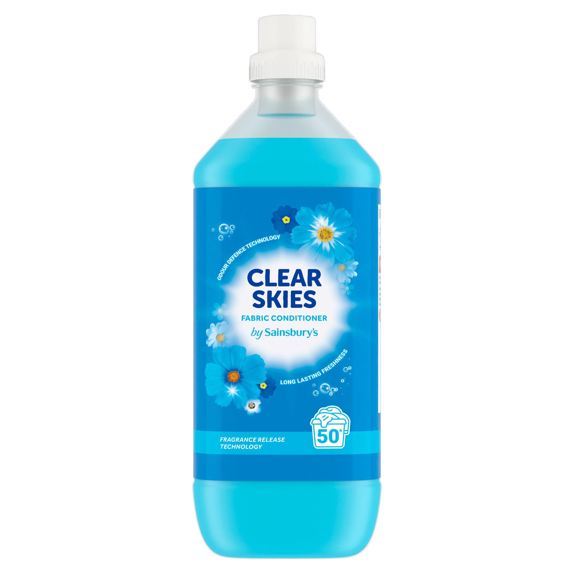 Sainsbury's Clear Skies fabric conditioner 1.25L, imported from the UK