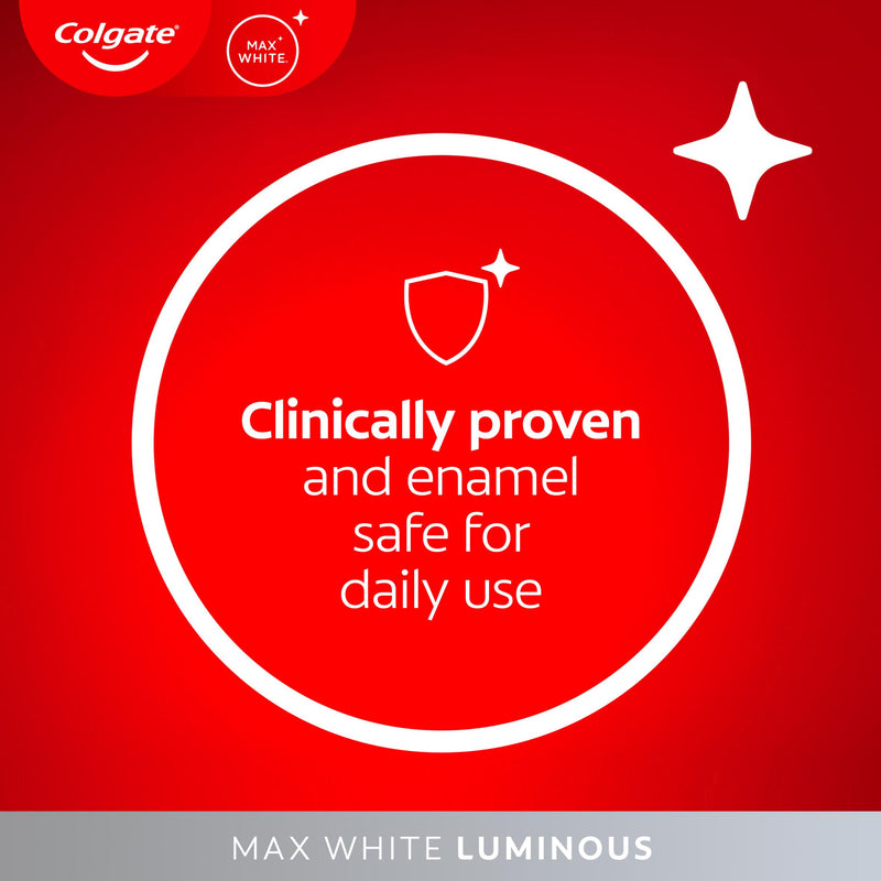 Colgate Max White Luminous whitening toothpaste 75ml, imported from the UK