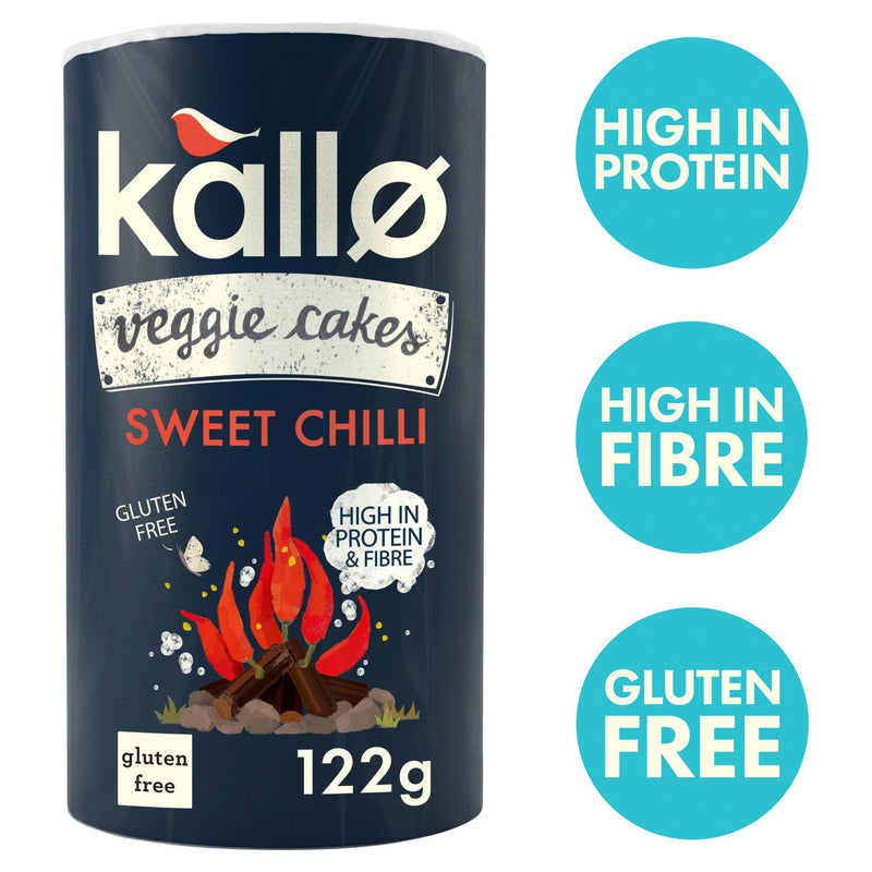 Kallo lentil and pea sweet chilli veggie cakes 122g (British brand)