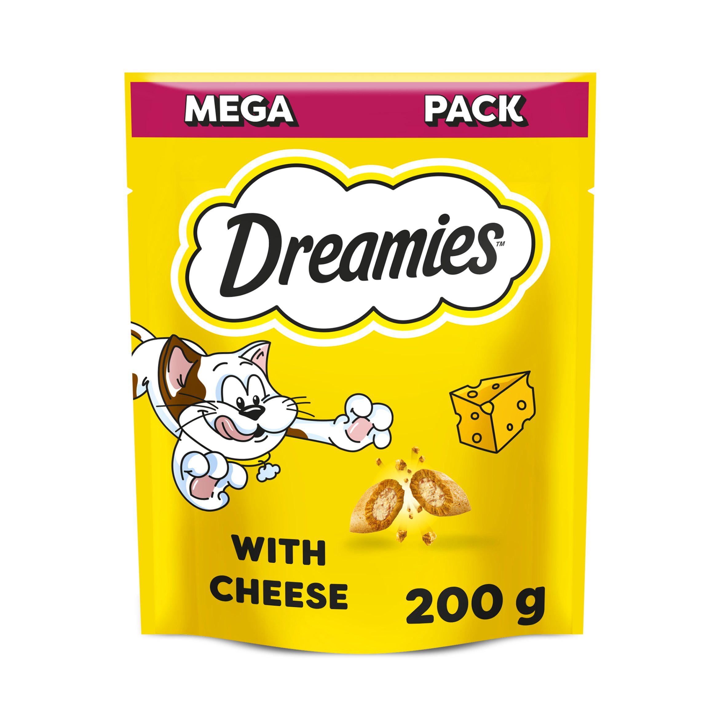 Dreamies cat treats biscuits with cheese 200g, UK version