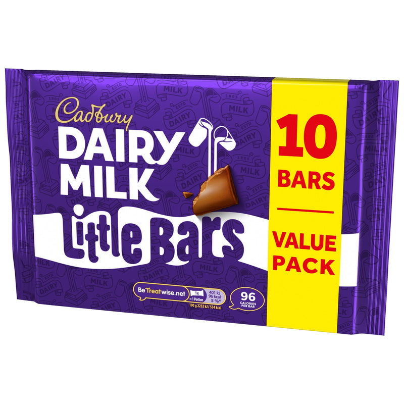 Cadbury milk chocolate multipack little bars 180g - British product
