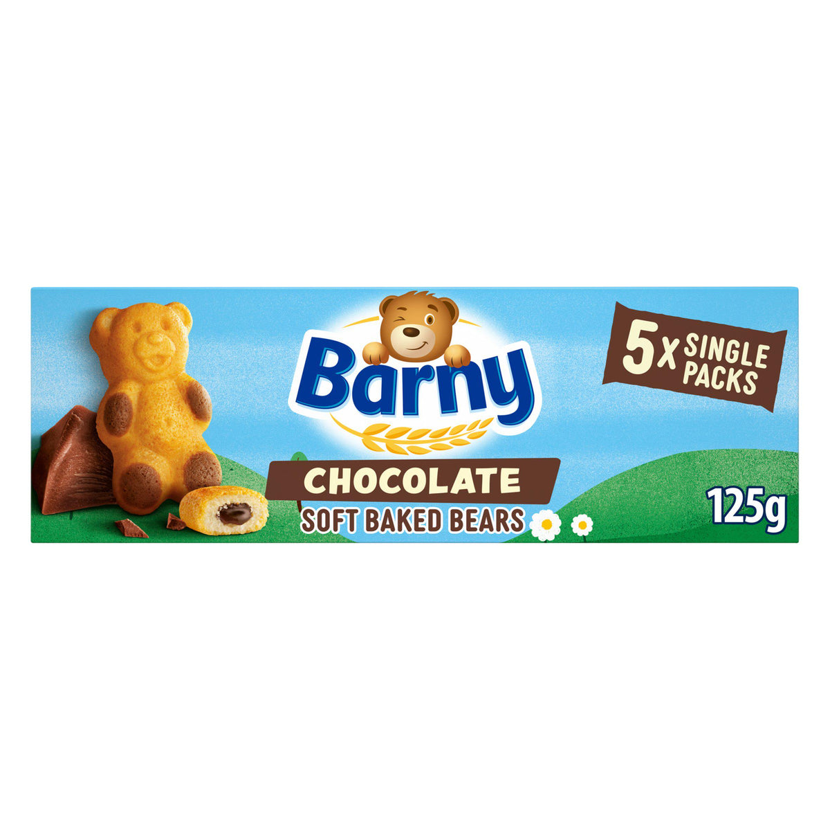Barny Chocolate Soft Baked Bears Biscuits Multipack x5 125g