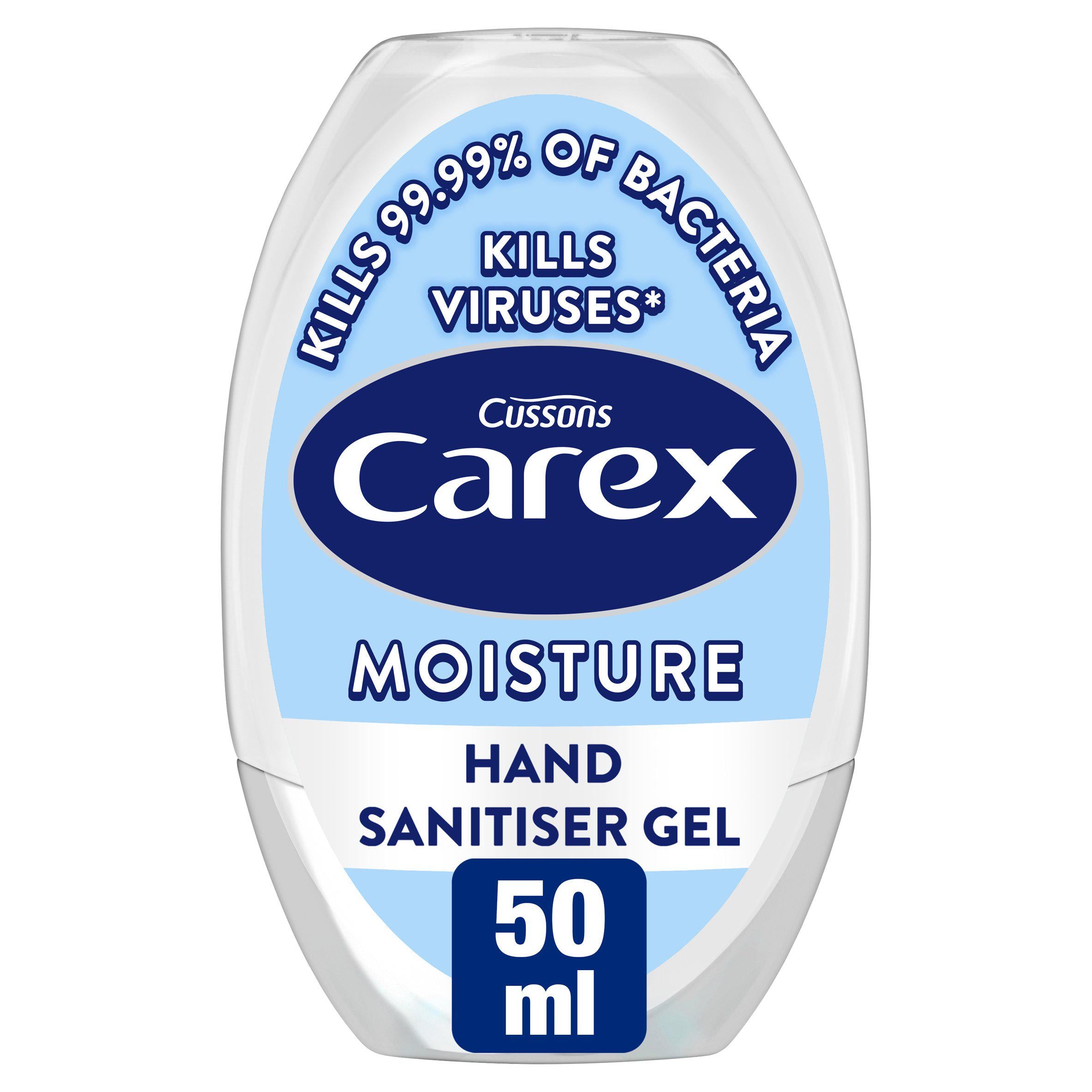 Carex hand sanitiser gel 50ml, UK version