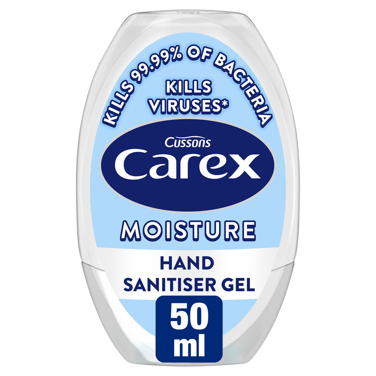 Carex hand sanitiser gel 50ml, UK version