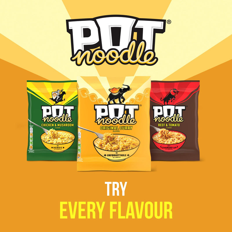 Pot Noodle curry instant noodles 114g, imported from the UK