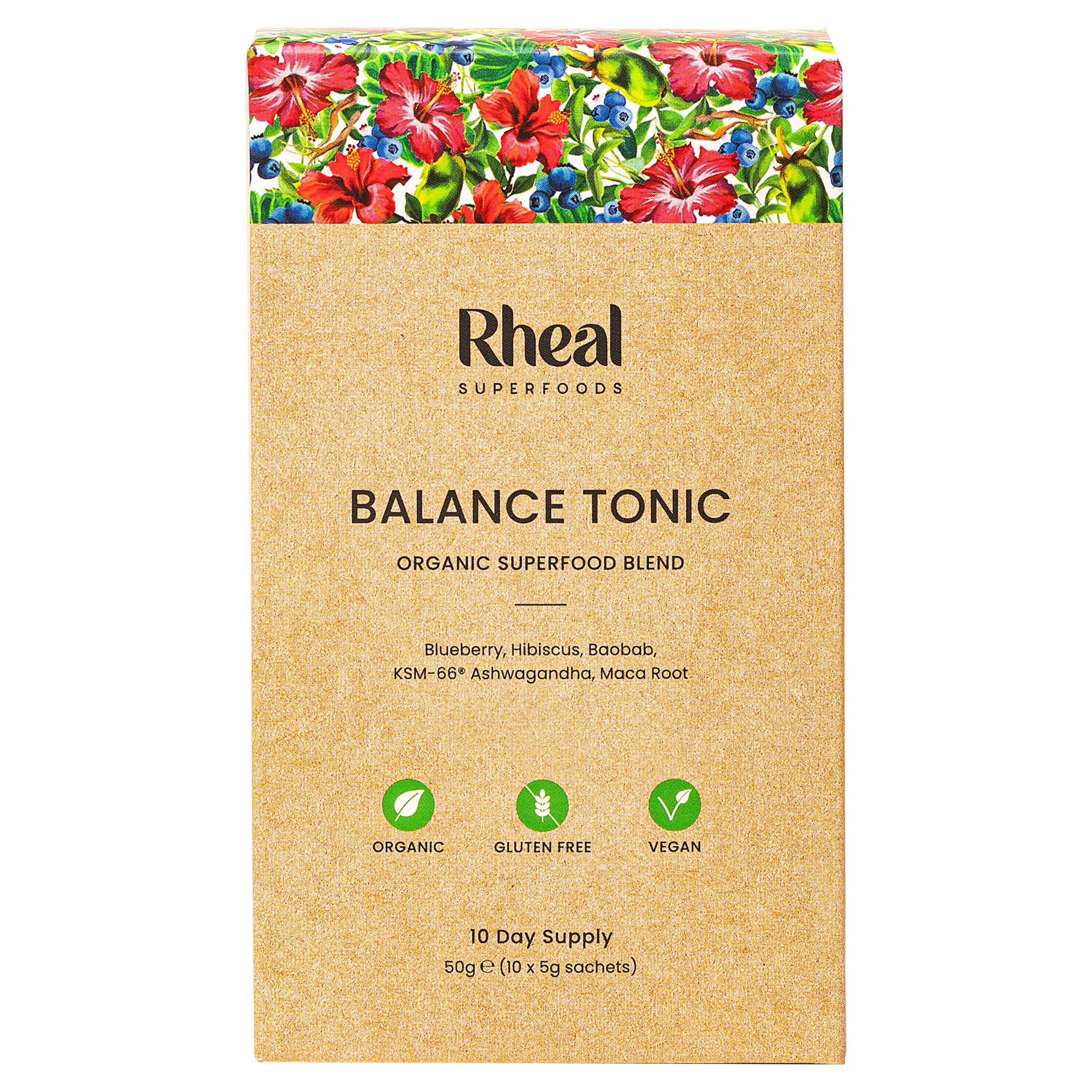 Rheal Balance Tonic Organic Superfood Blend 10 x 5g sachets (British brand)