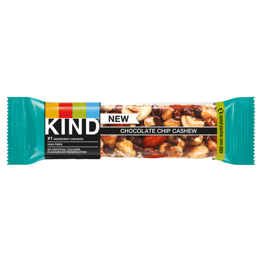 Kind Chocolate Chip Cashew Cereal Bar 40g GOODS Sainsburys   