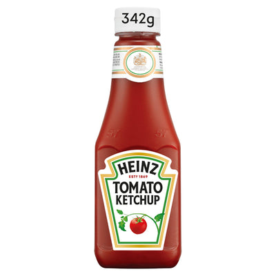 Sainsburys Heinz Tomato Ketchup Glass Bottle 342g- Buy online at McGrocer