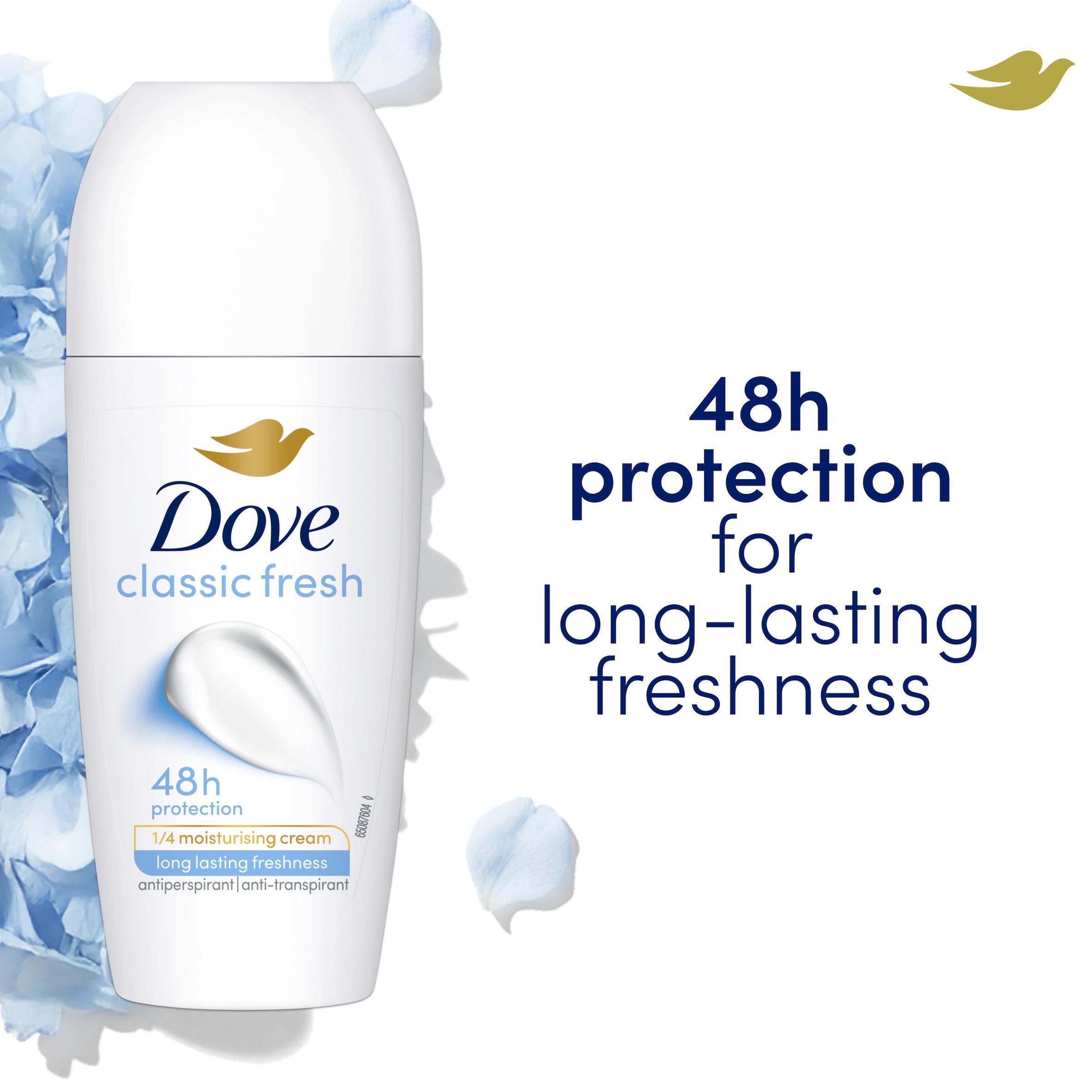 Dove Classic Fresh antiperspirant deodorant 50ml, imported from the UK