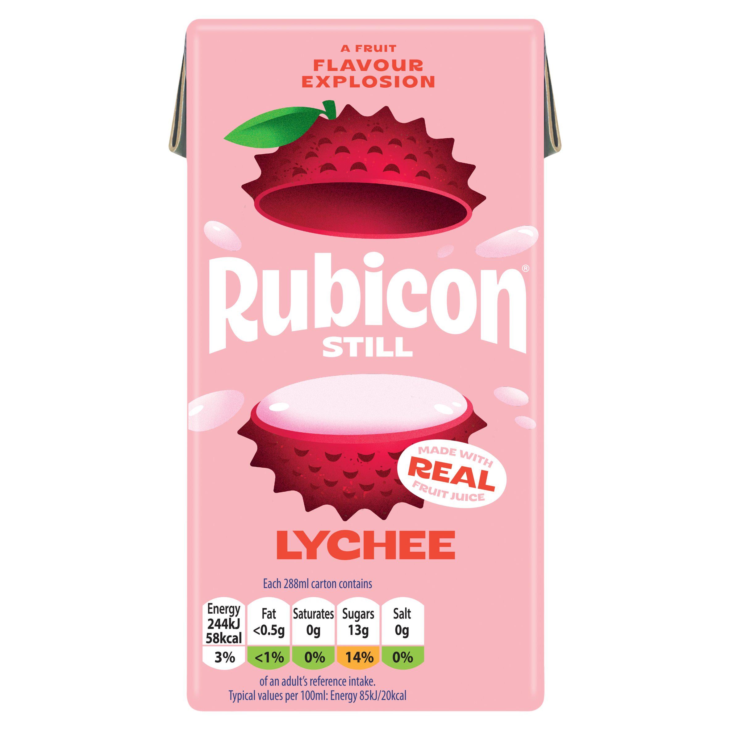 Rubicon still lychee juice drink 288ml (British brand)