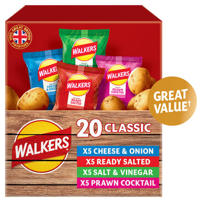 Sainsburys Walkers Classic Variety Crisps Multipack 20x25g- Buy online at McGrocer